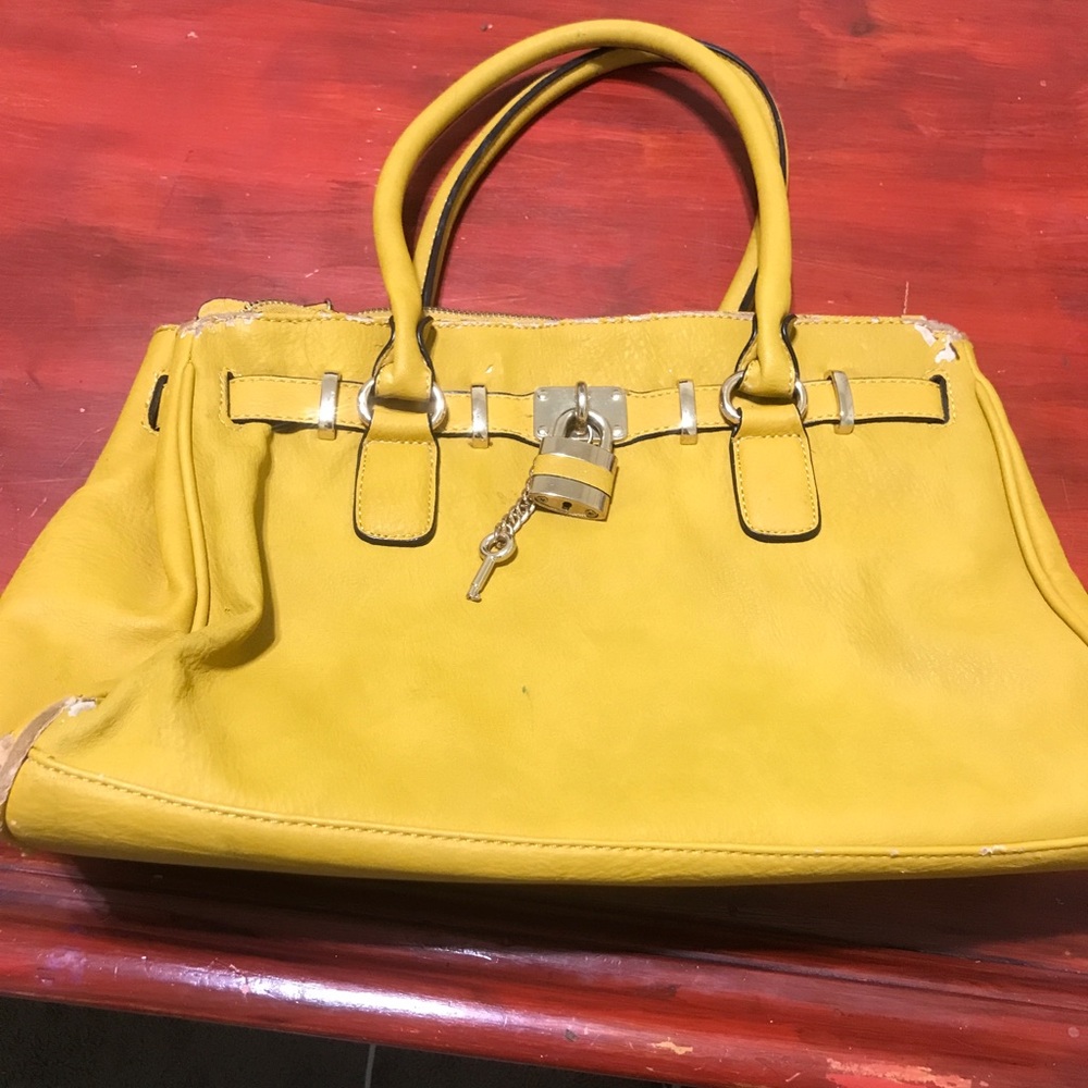 Aldo Golden Yellow Tote Bag